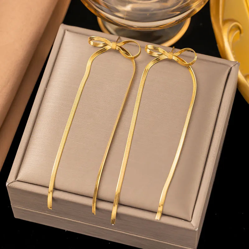Bow Ribbon Earrings - JEWELMINES