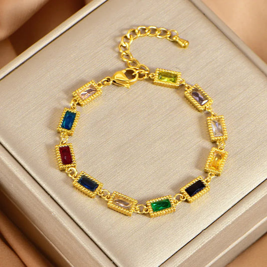 Golden Radiance Gem bracelet - JEWELMINES