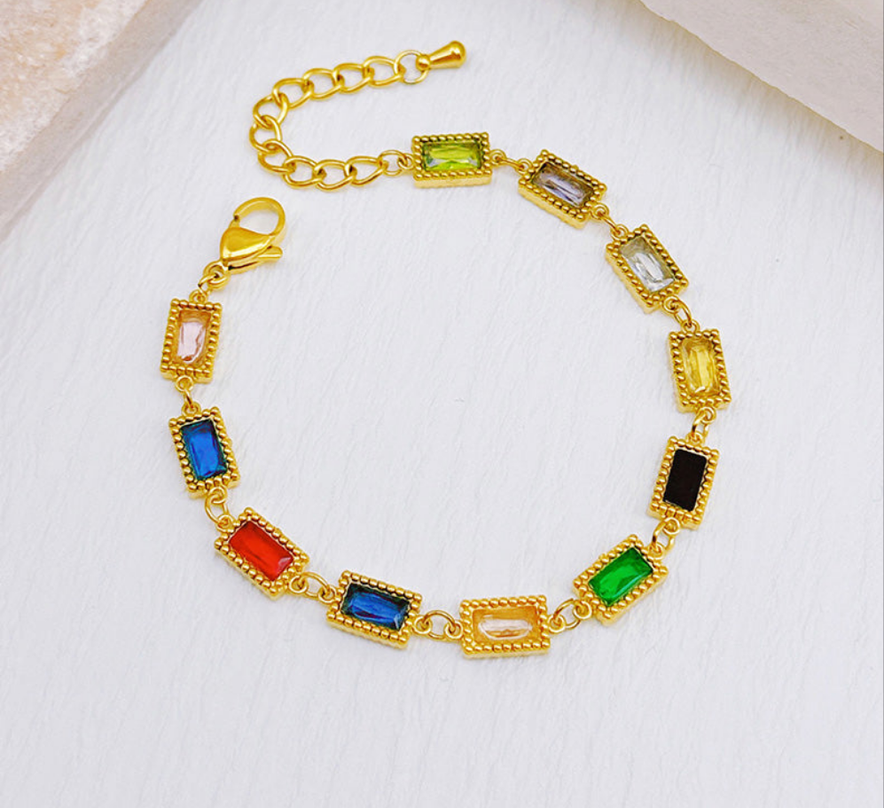 Golden Radiance Gem bracelet - JEWELMINES