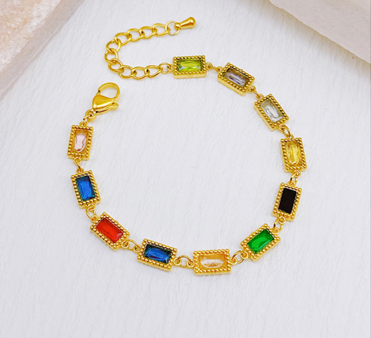 Golden Radiance Gem bracelet - JEWELMINES