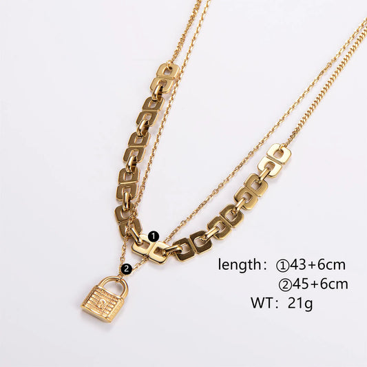 Locked in Luxe Layered Necklace - JEWELMINES